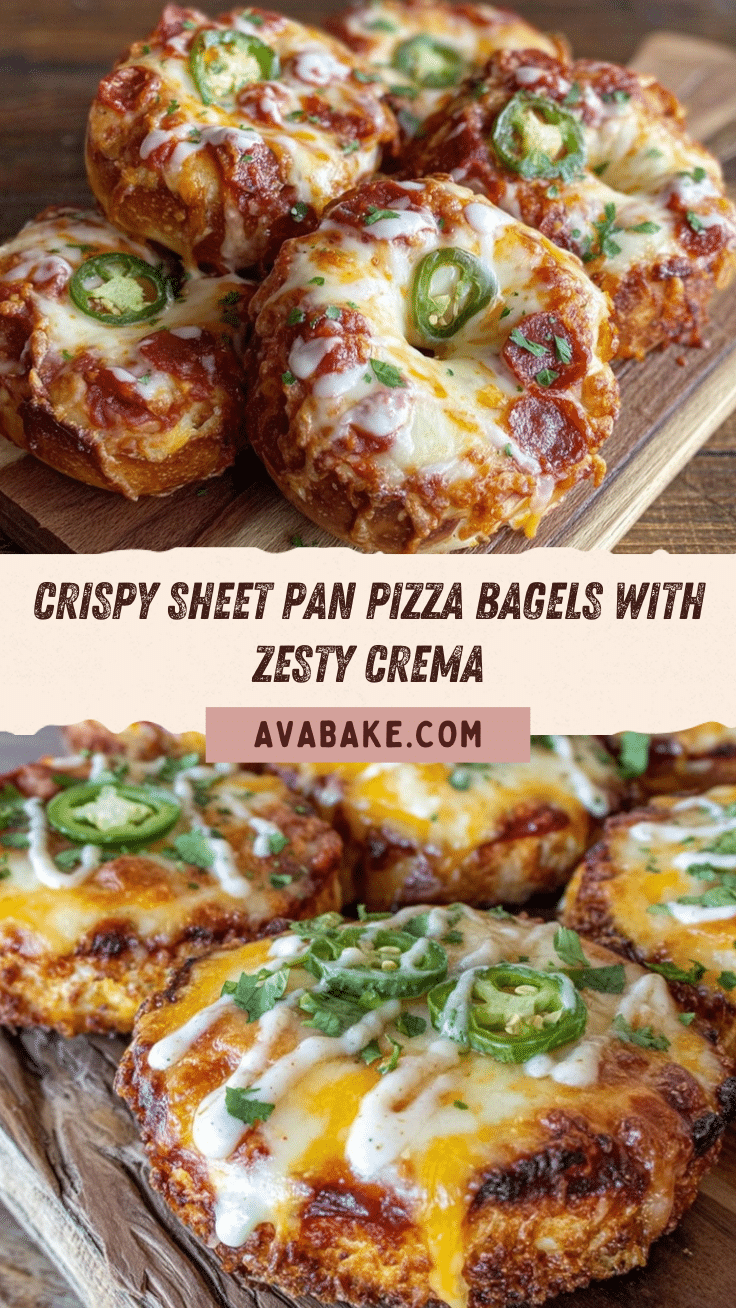 crispy sheet pan pizza bagels recipe