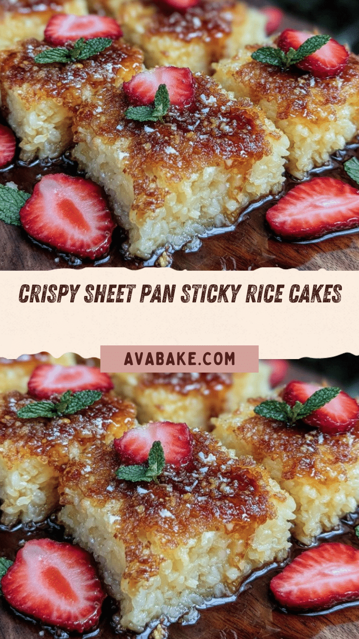 crispy sheet pan sticky rice cakes recipe