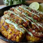 crispy skillet chili lime corn ribs - featured image