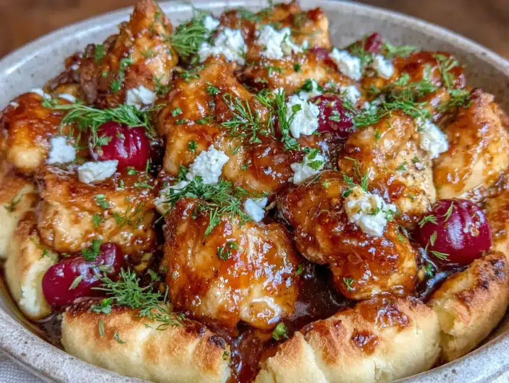 crispy skillet greek chicken pita - featured image