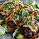 crispy smash burger tacos - featured image