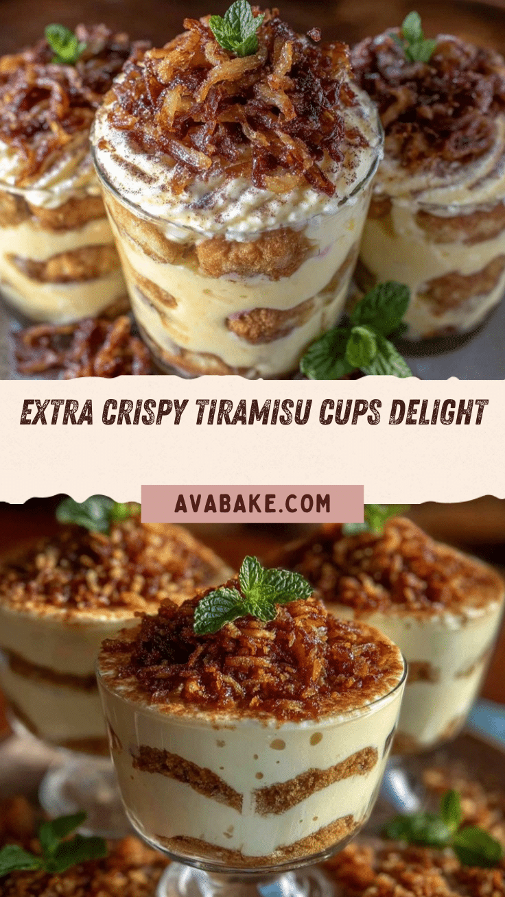 crispy tiramisu cups recipe