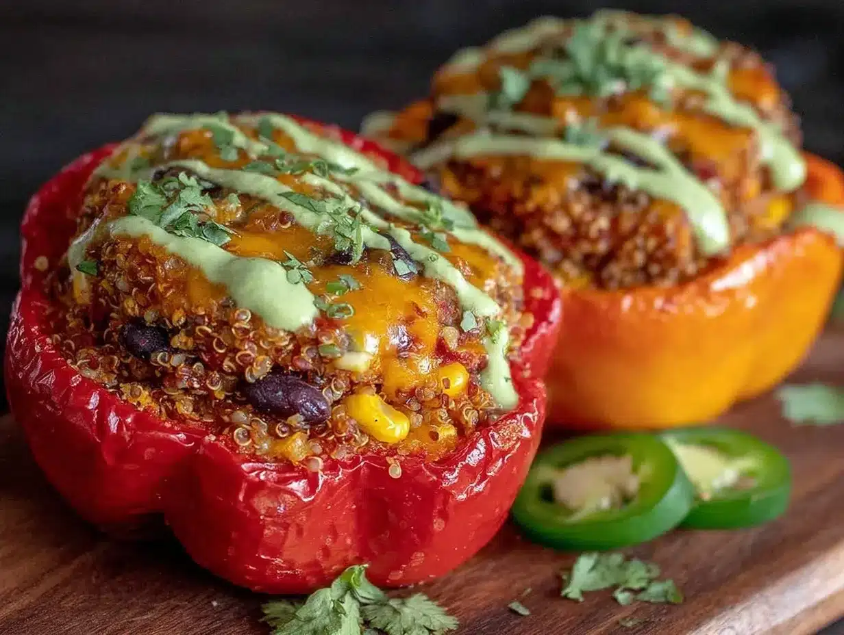 easy vegan stuffed peppers recipe preparation steps