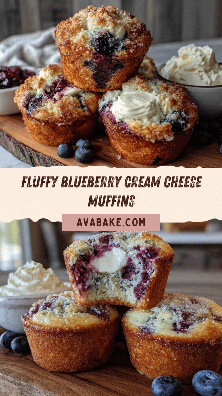 fluffy blueberry cream cheese muffins recipe