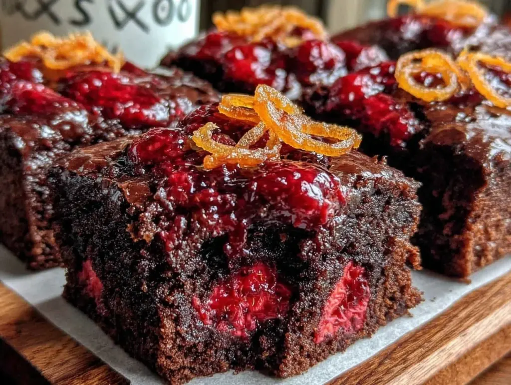 gluten-free raspberry brownies - featured image