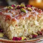 gluten-free rose pistachio cake - featured image
