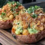 gluten-free stuffed sweet potatoes - featured image