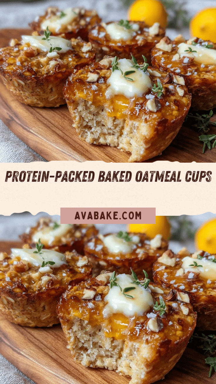 healthy high-protein baked oatmeal cups recipe