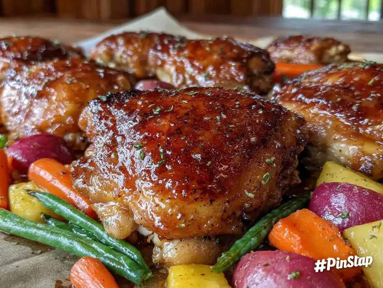 honey garlic butter chicken sheet pan dinner preparation steps