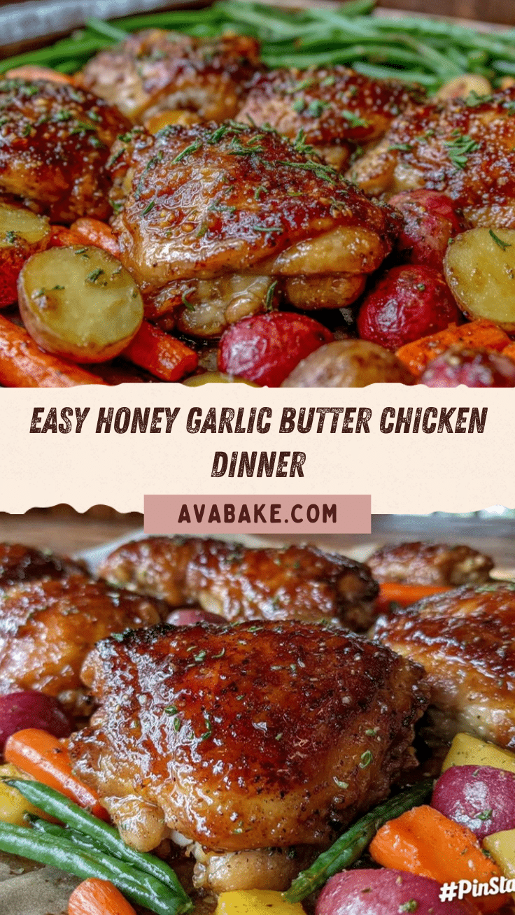 honey garlic butter chicken sheet pan dinner recipe