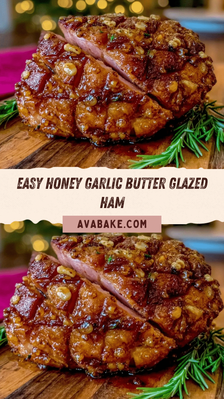 honey garlic butter glazed ham recipe