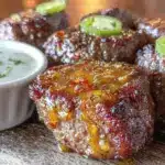 hot honey garlic butter steak bites - featured image
