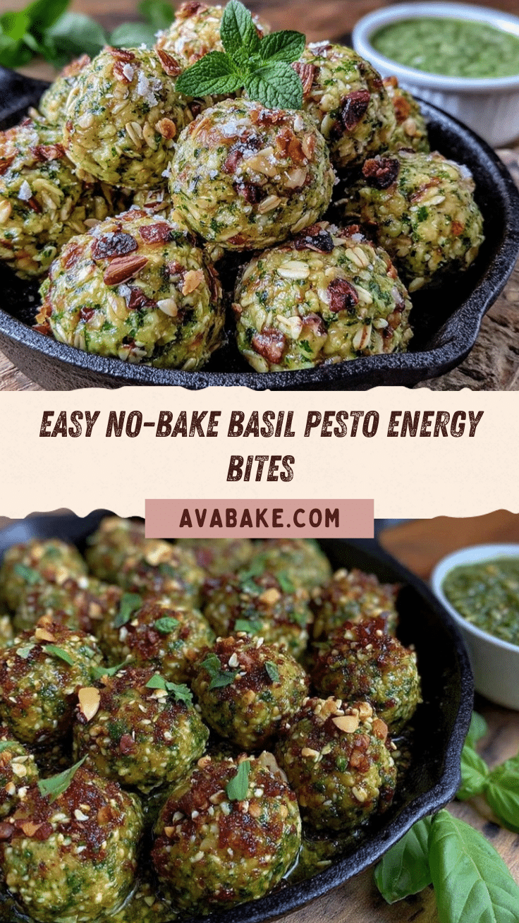 no-bake basil pesto energy bites recipe