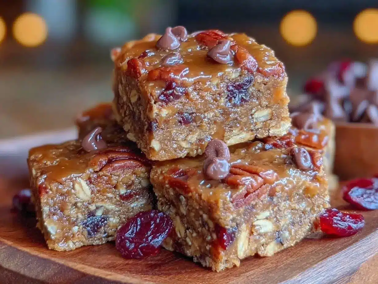 no-bake trail mix granola bars preparation steps