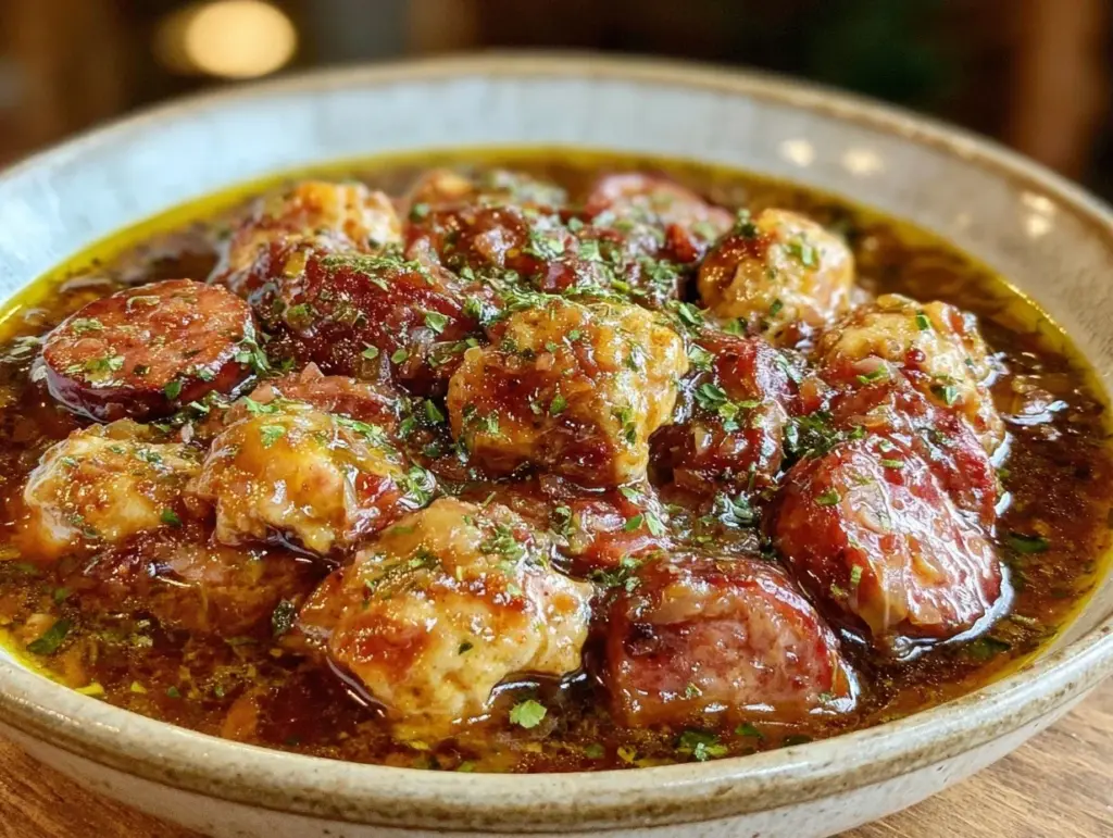 no-mixer chicken and sausage gumbo - featured image