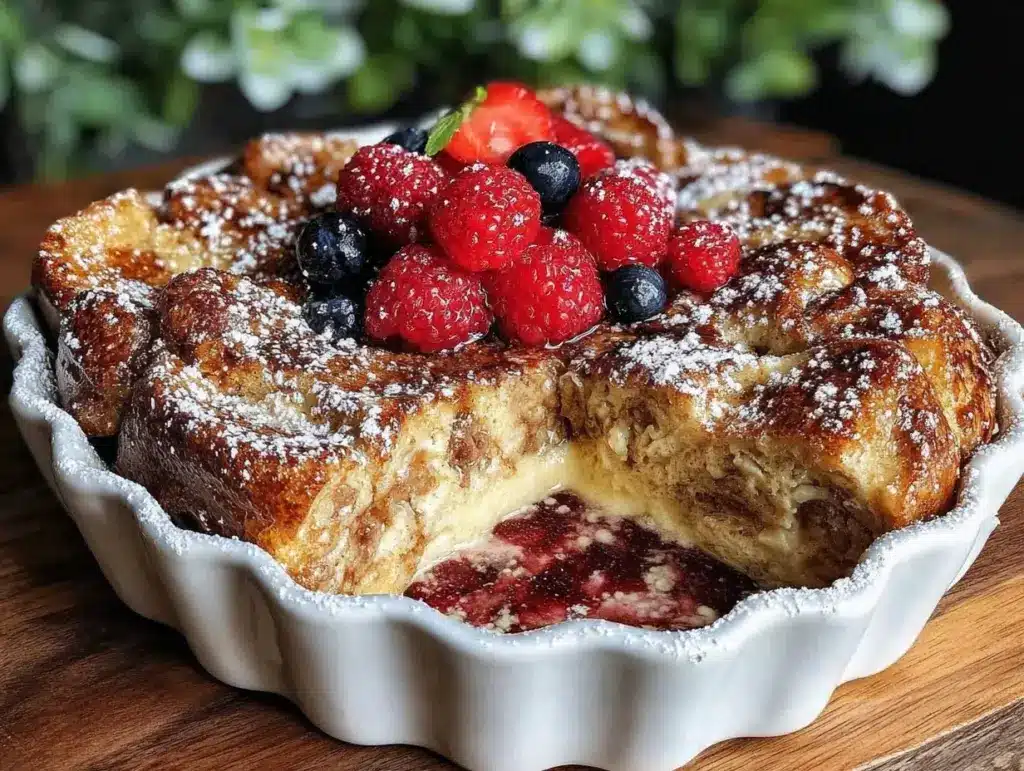 overnight berry french toast casserole - featured image