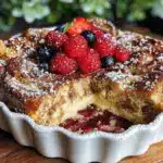 overnight berry french toast casserole - featured image