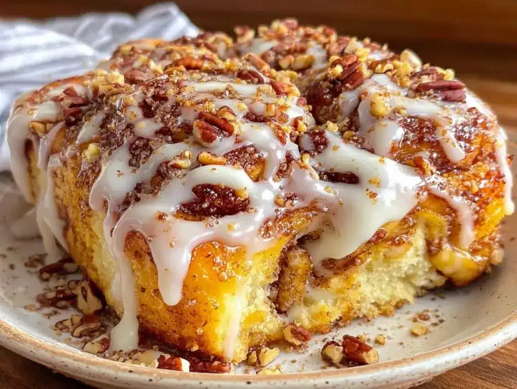 overnight cinnamon roll casserole - featured image