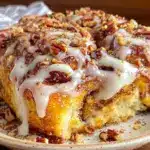 overnight cinnamon roll casserole - featured image