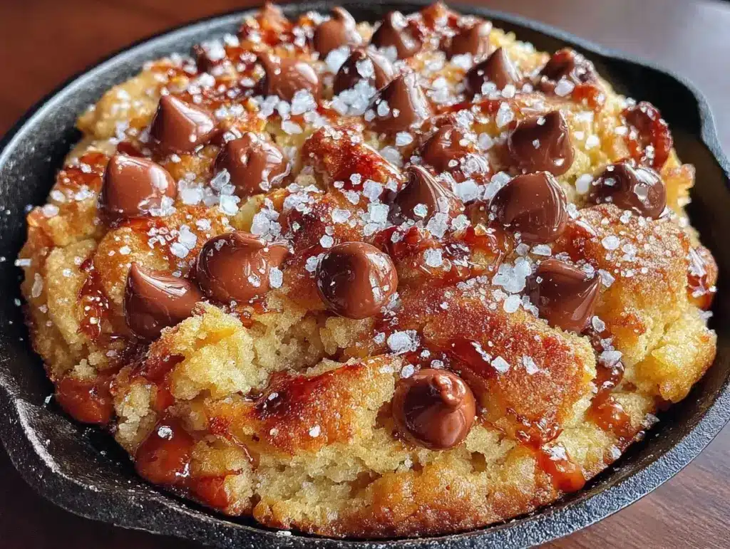savory one-pot chocolate chip cookie skillet - featured image