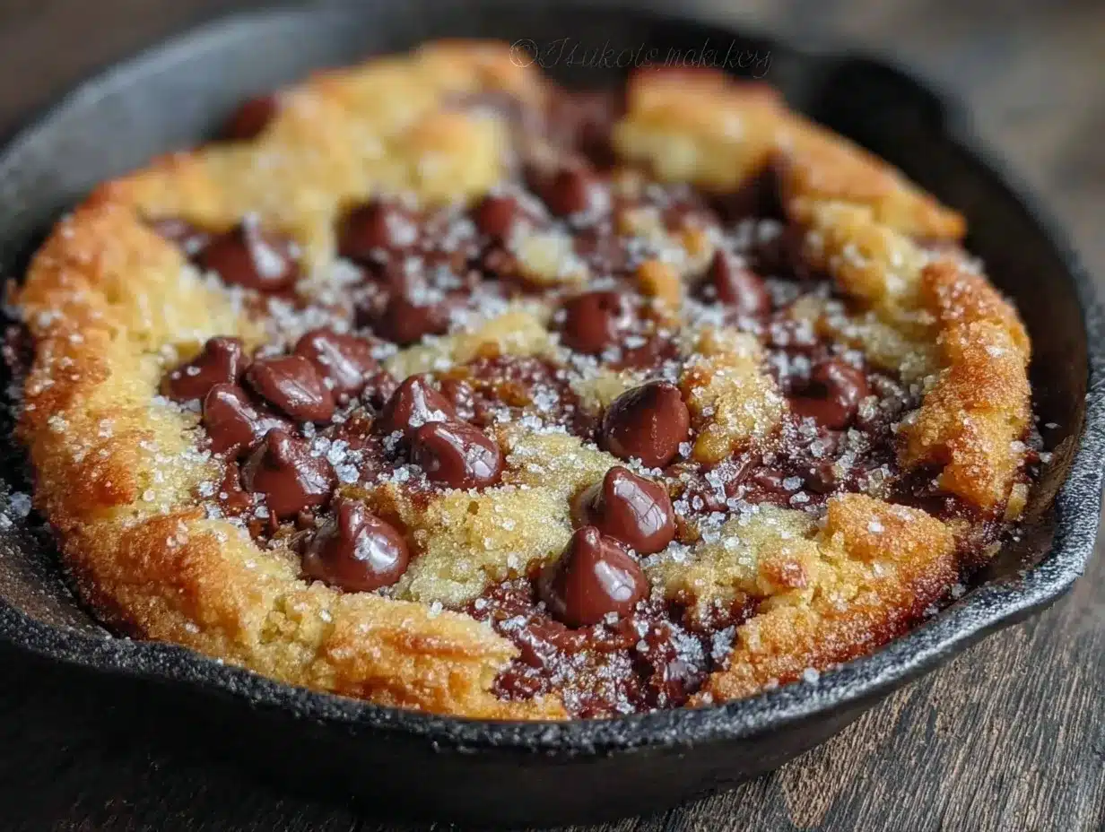 savory one-pot chocolate chip cookie skillet preparation steps