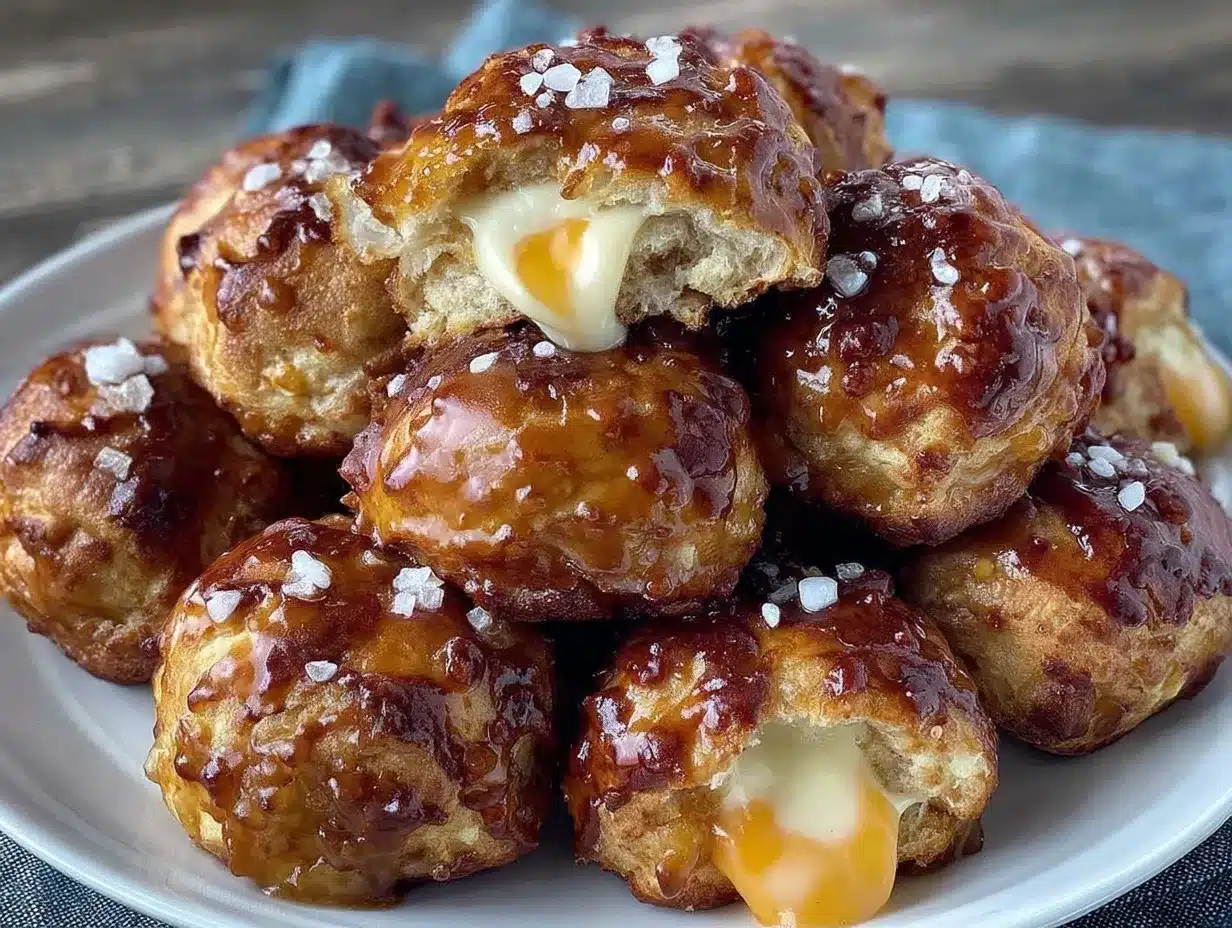 soft gluten-free cheese-stuffed pretzel bites preparation steps