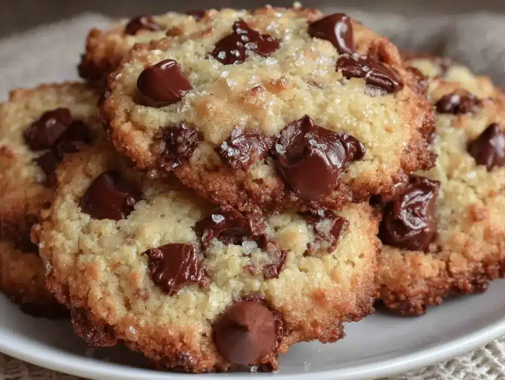 almond flour chocolate chip cookies - featured image