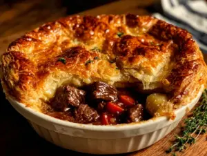 cozy irish stew casserole pie - featured image