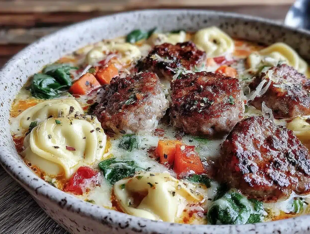 creamy comfort sausage tortellini soup preparation steps