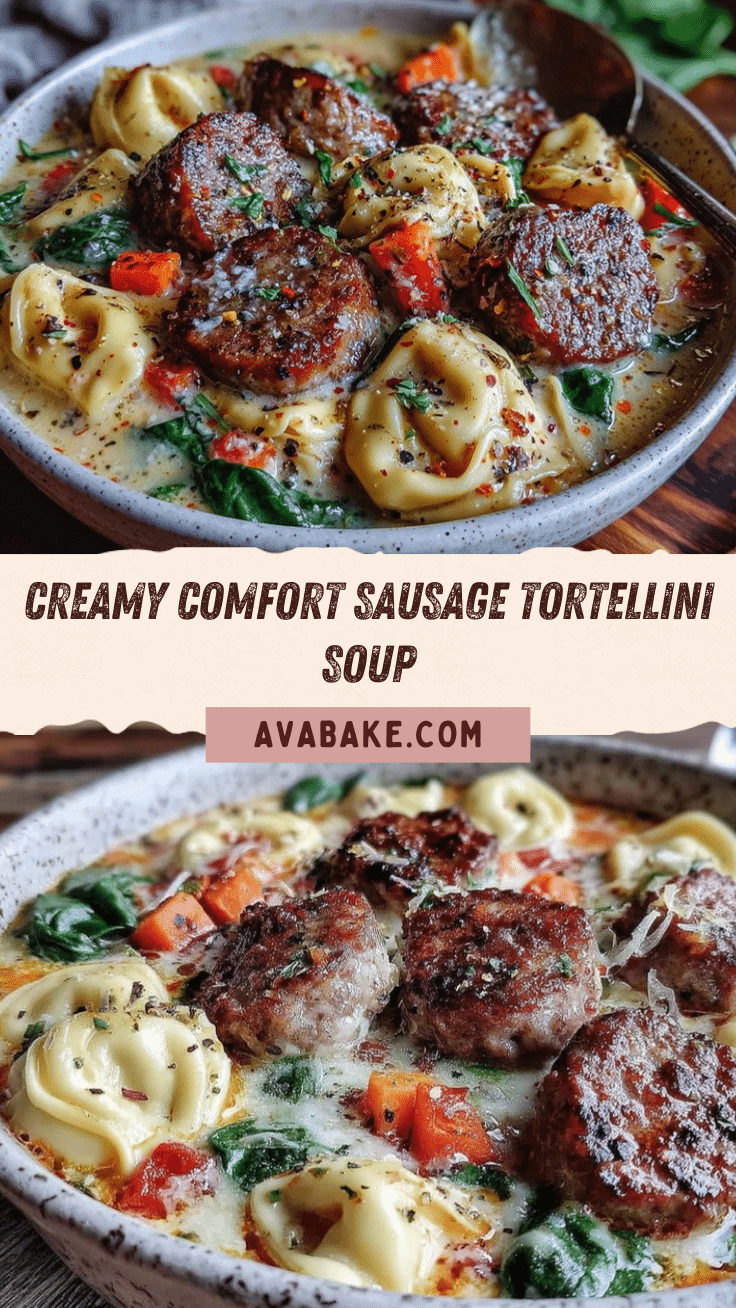creamy comfort sausage tortellini soup recipe