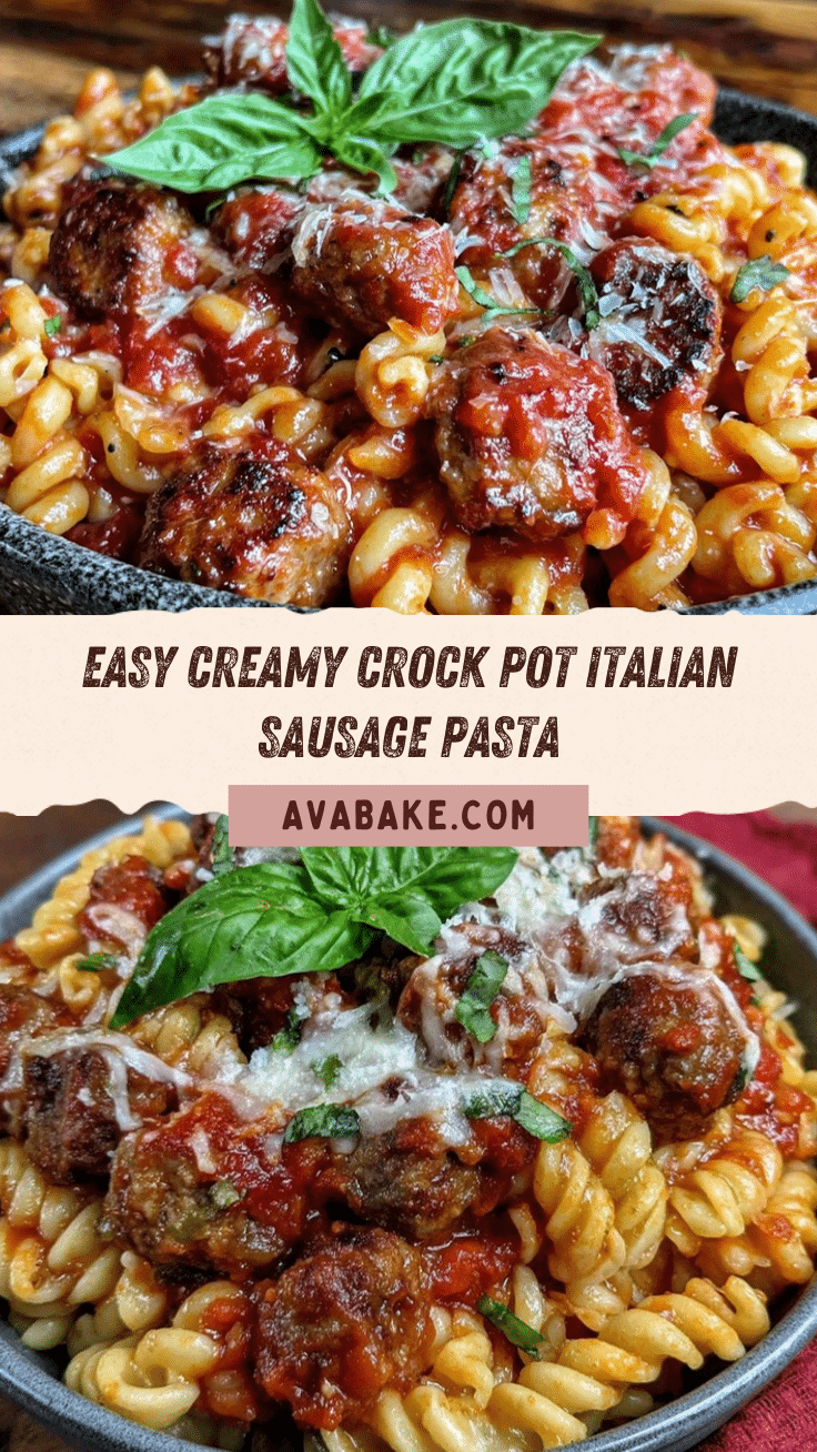 creamy crock pot italian sausage pasta recipe