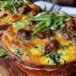 creamy green eggs and ham craft beef bake - featured image