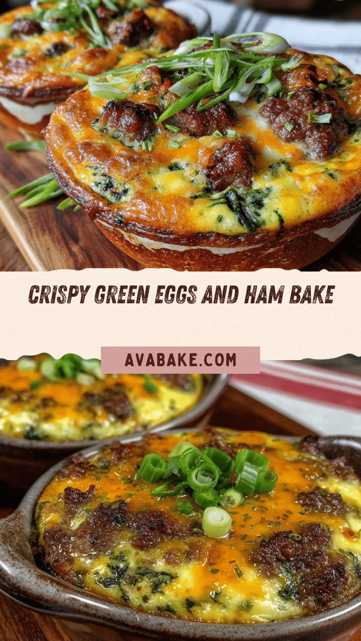 creamy green eggs and ham craft beef bake recipe