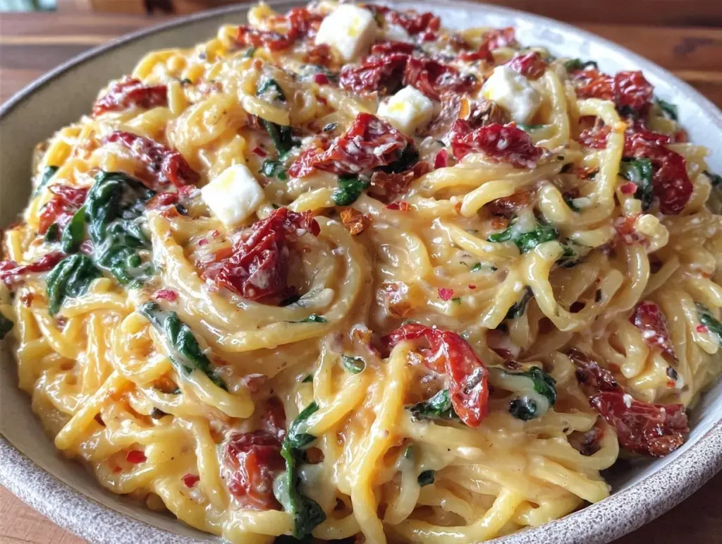 creamy one-pot garlic butter tuscan pasta - featured image