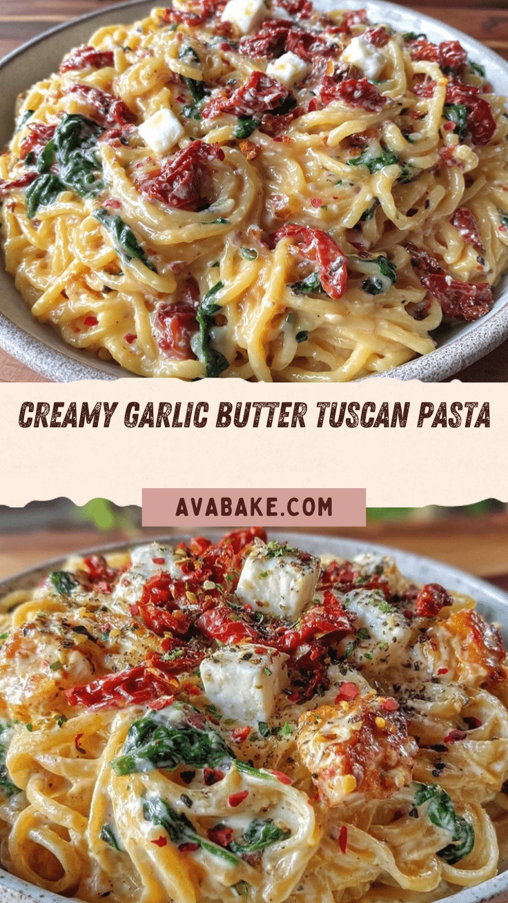 creamy one-pot garlic butter tuscan pasta recipe