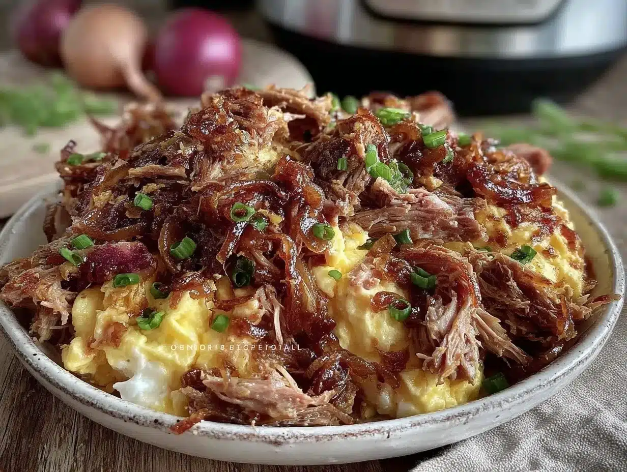 creamy slow cooker green eggs and ham preparation steps