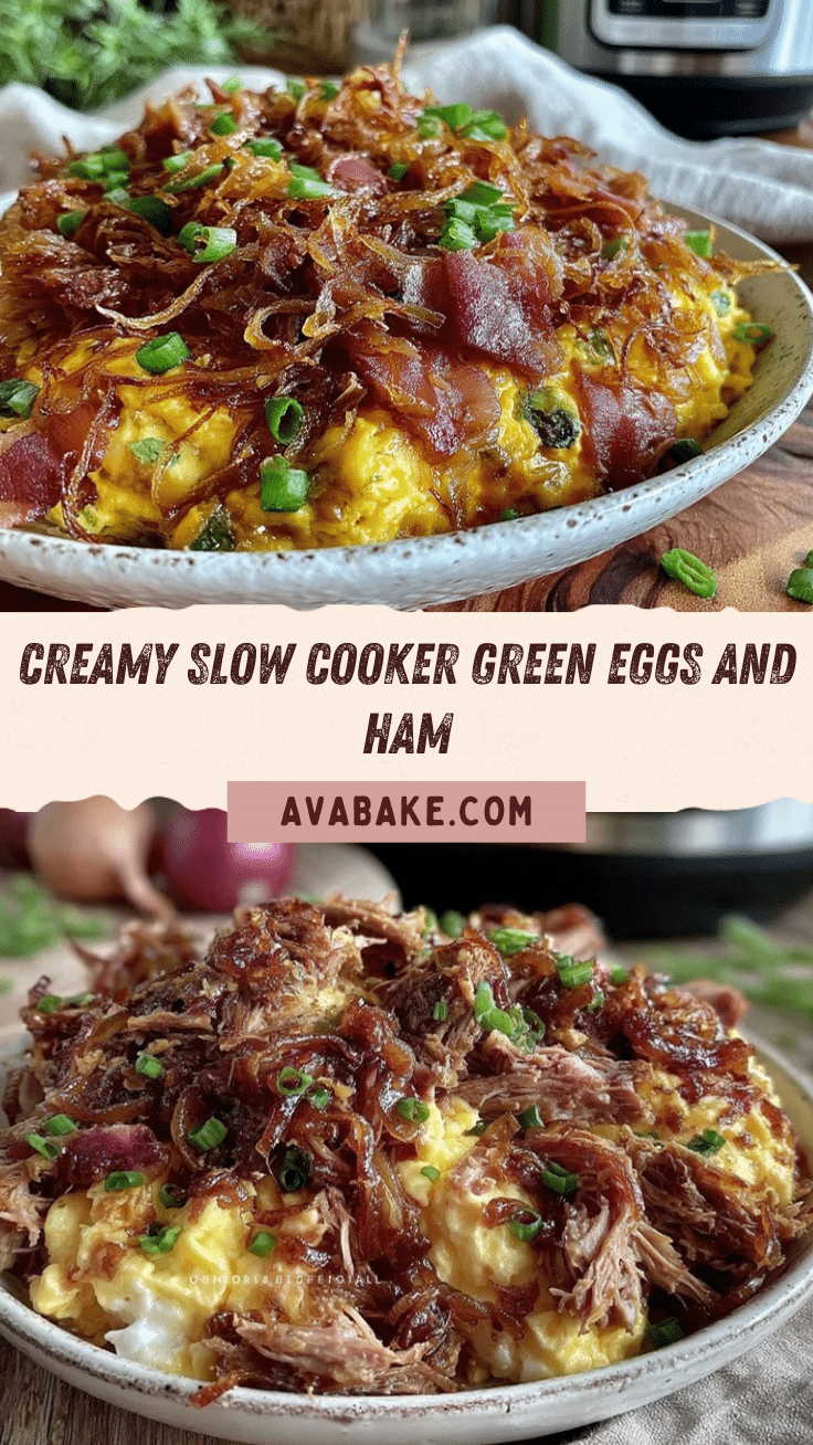 creamy slow cooker green eggs and ham recipe