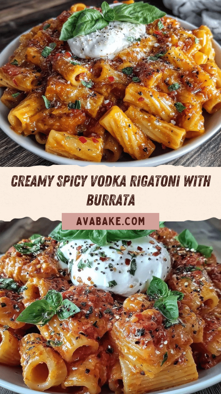 creamy spicy vodka rigatoni with burrata recipe