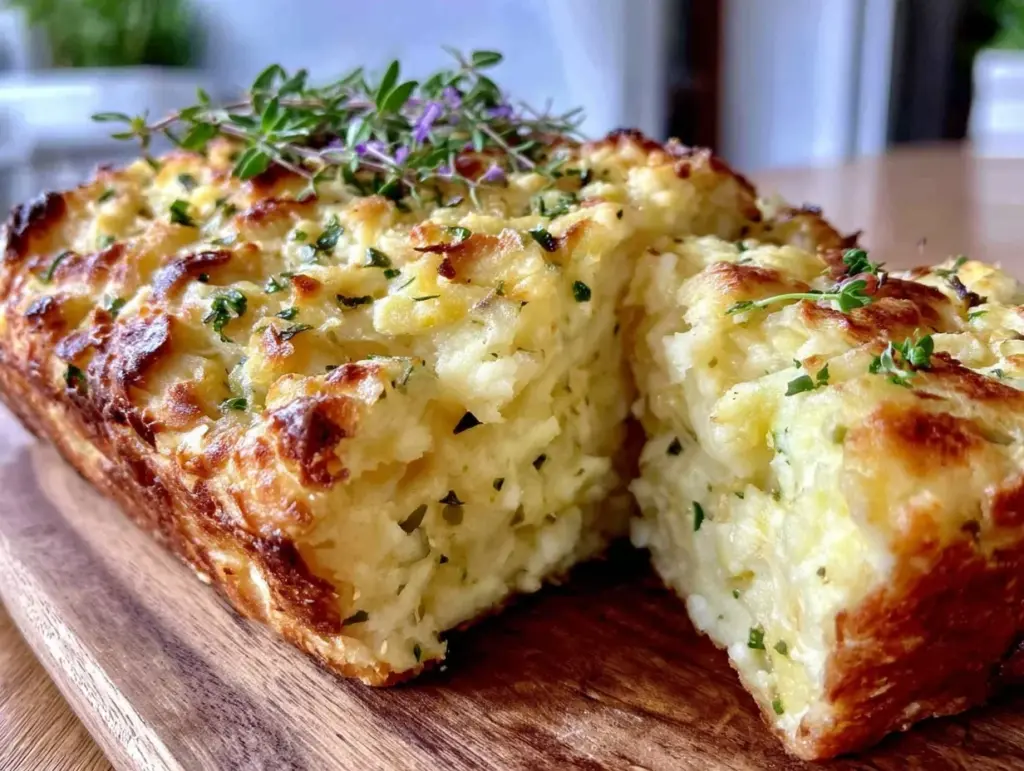 creamy spring smashed potatoes bread - featured image