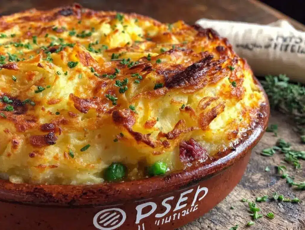 creamy st patrick’s day shepherd’s pie with corned beef - featured image