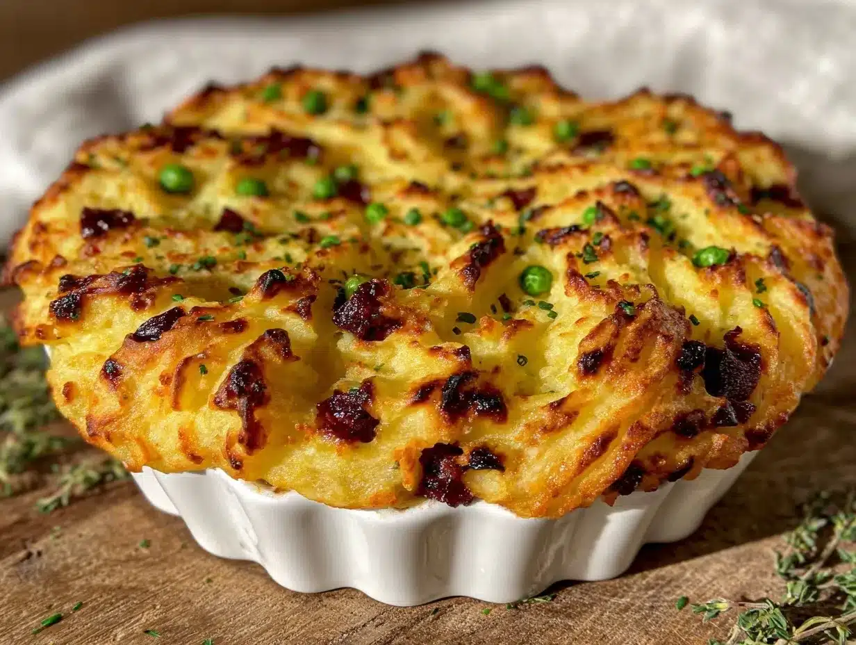 creamy st patrick’s day shepherd’s pie with corned beef preparation steps