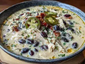 creamy white chicken chili - featured image
