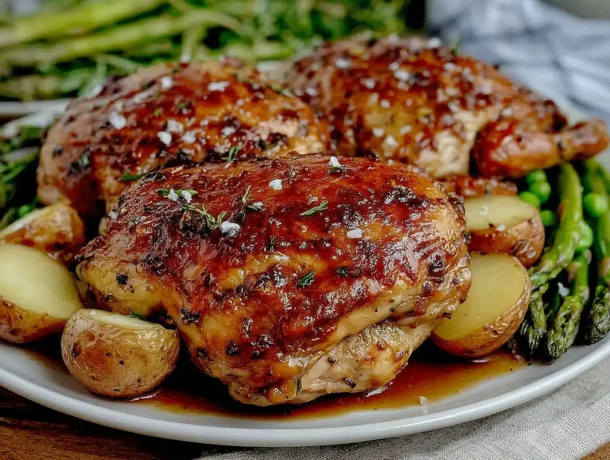 crispy brown butter spring chicken - featured image