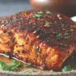 crispy cajun air fryer salmon - featured image
