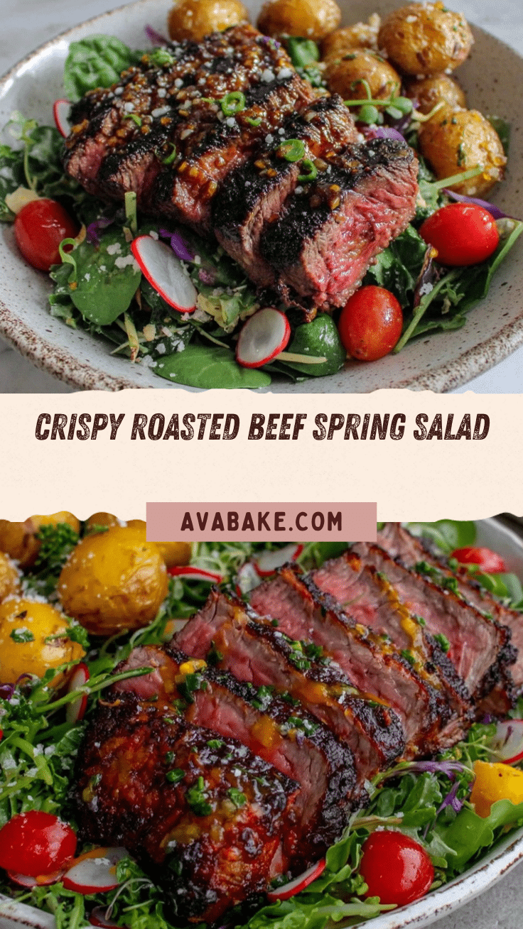 crispy roasted beef spring salad recipe