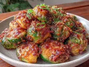 crispy roasted brussels sprouts - featured image