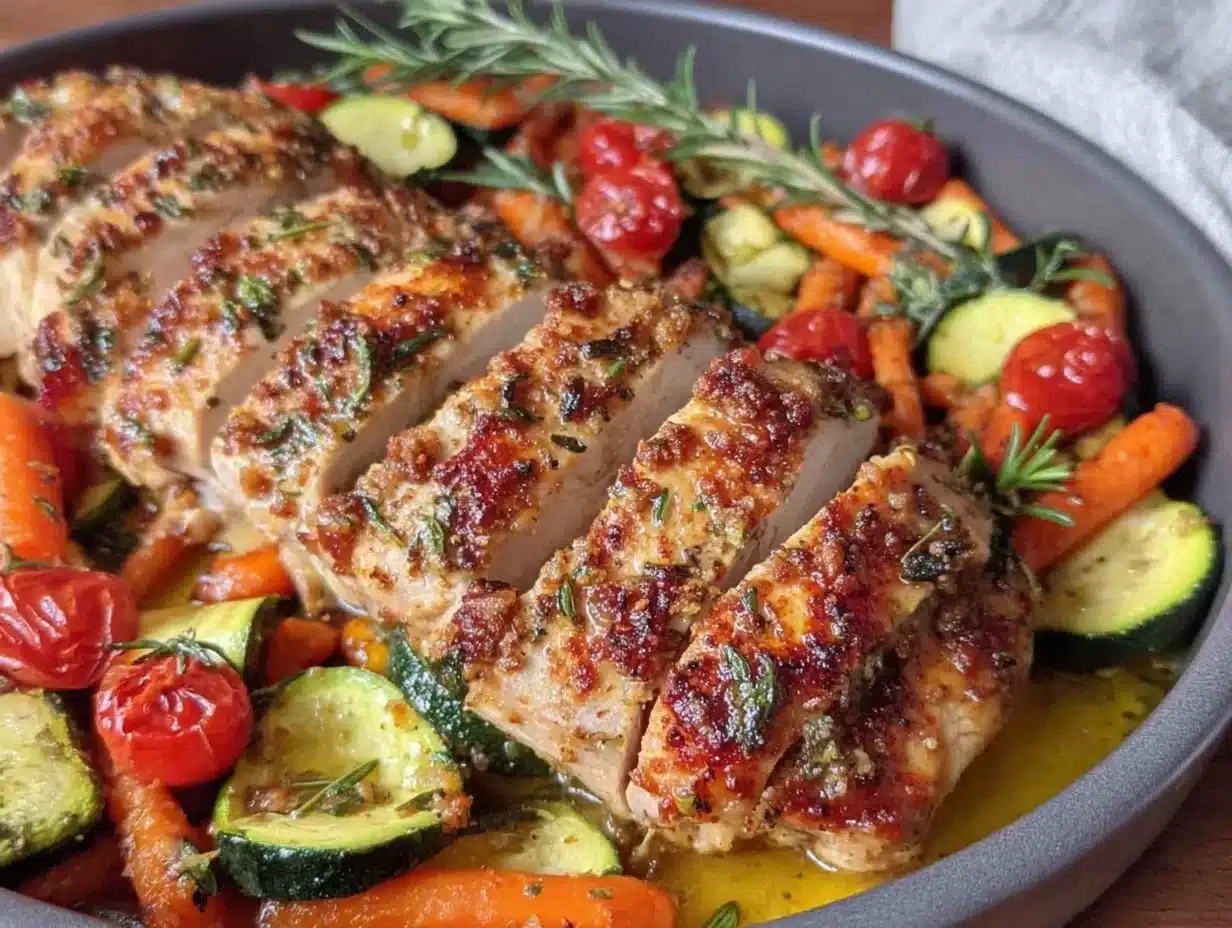 crispy sheet pan summer turkey - featured image