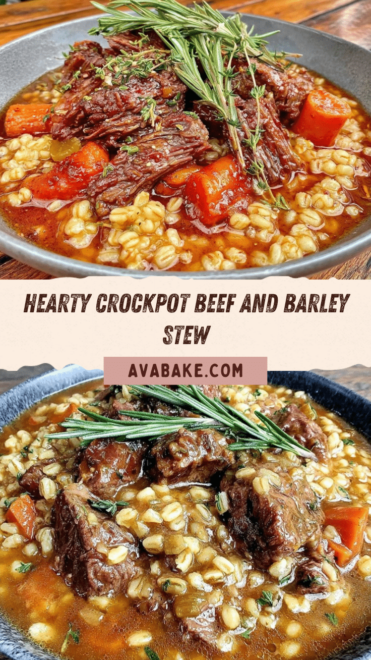 crockpot beef and barley stew recipe