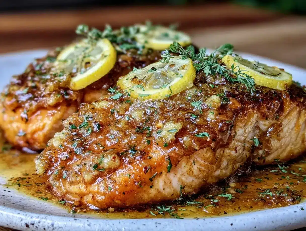 easter side salmon brown butter glaze preparation steps