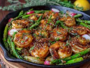 easy one-pan spring shrimp - featured image